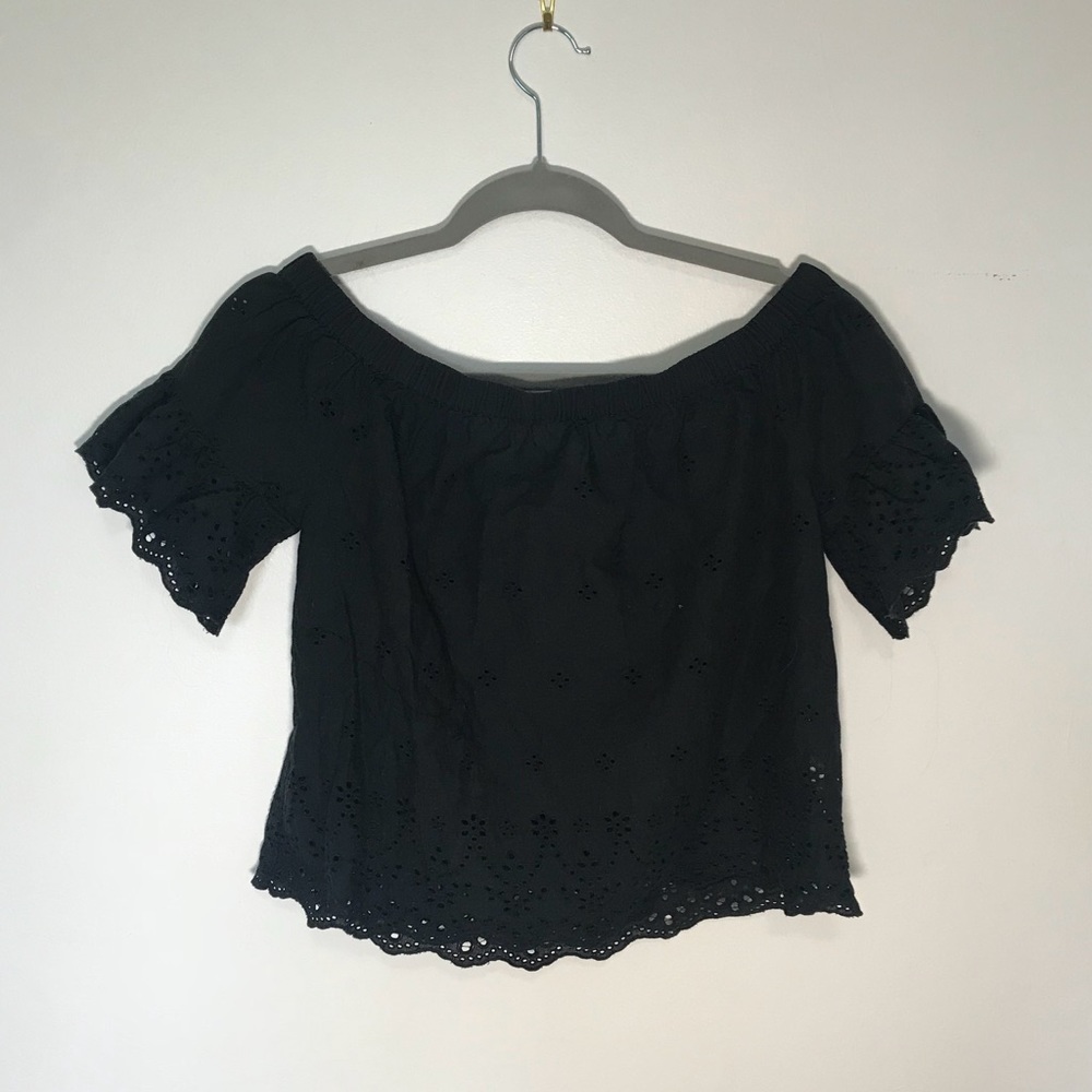 Black Madewell Off the Shoulder top